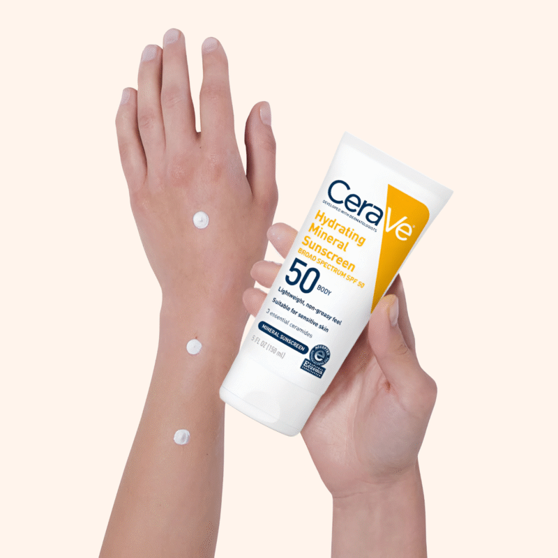 CeraVe Hydrating Mineral Sunscreen SPF 50 Body Lotion 150ml - Image 3