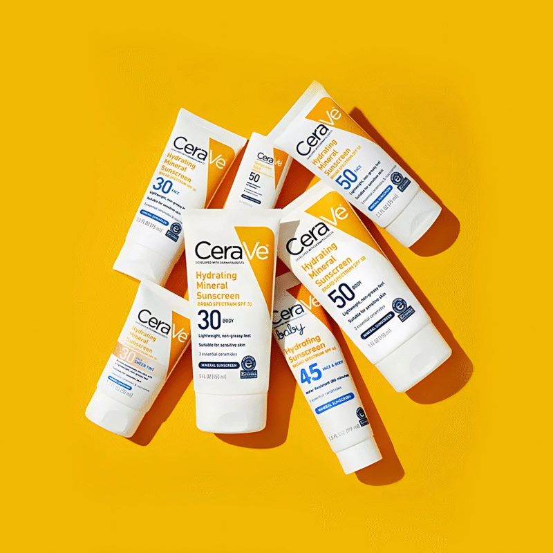 CeraVe Hydrating Mineral Sunscreen SPF 50 Body Lotion 150ml - Image 4