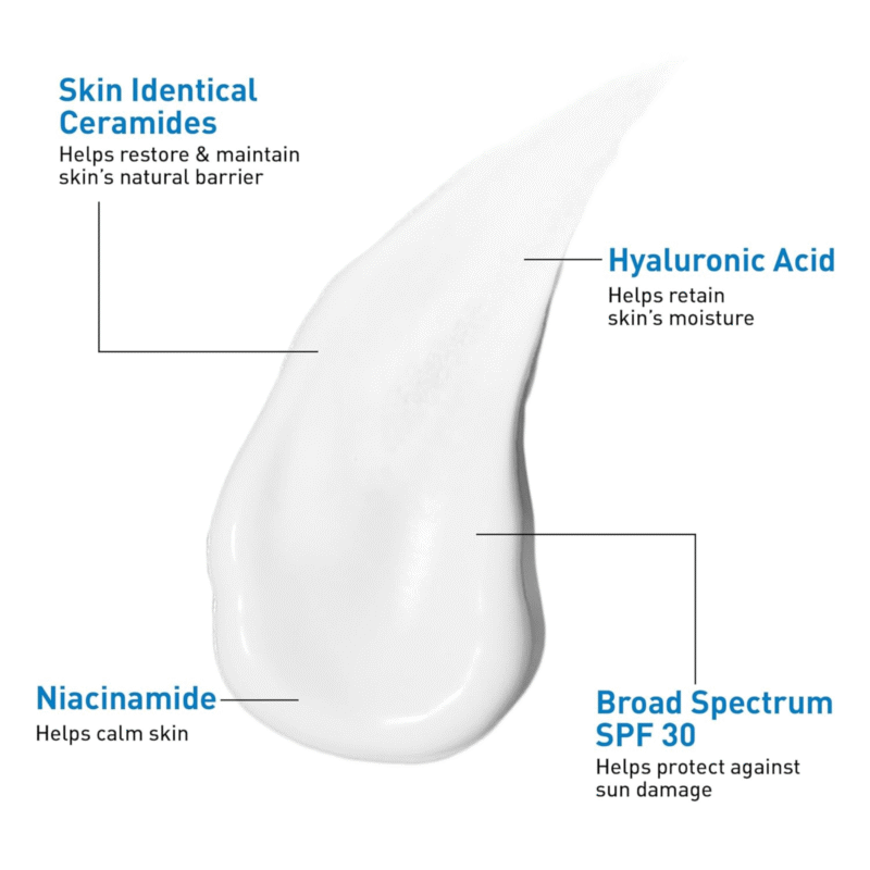 CeraVe AM Facial Moisturising Lotion with Sunscreen SPF 30 - Image 5