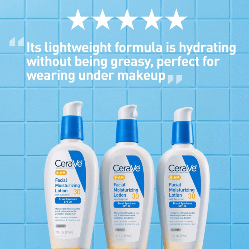 CeraVe AM Facial Moisturising Lotion with Sunscreen SPF 30 - Image 7
