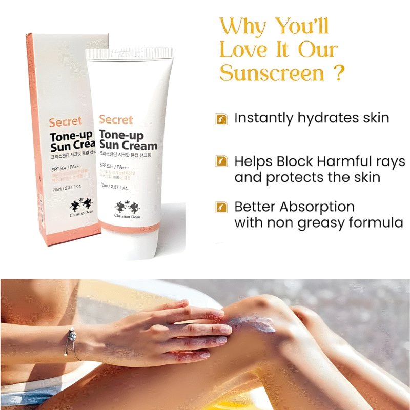 Christian Dean Secret Tone-Up Sun Cream SPF 50 PA+++ - Image 3