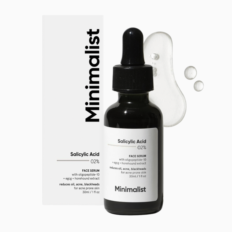 Minimalist Salicylic Acid 02% Face Serum for Reducing Acne, Blackheads & Excessive Oil