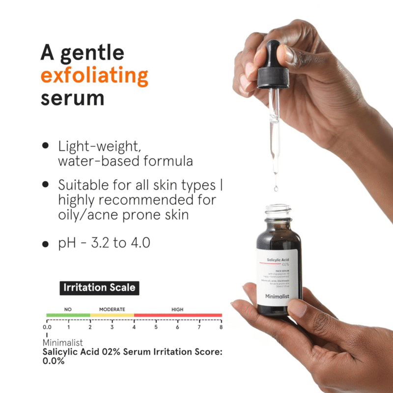 Minimalist Salicylic Acid 02% Face Serum for Reducing Acne, Blackheads & Excessive Oil - Image 3