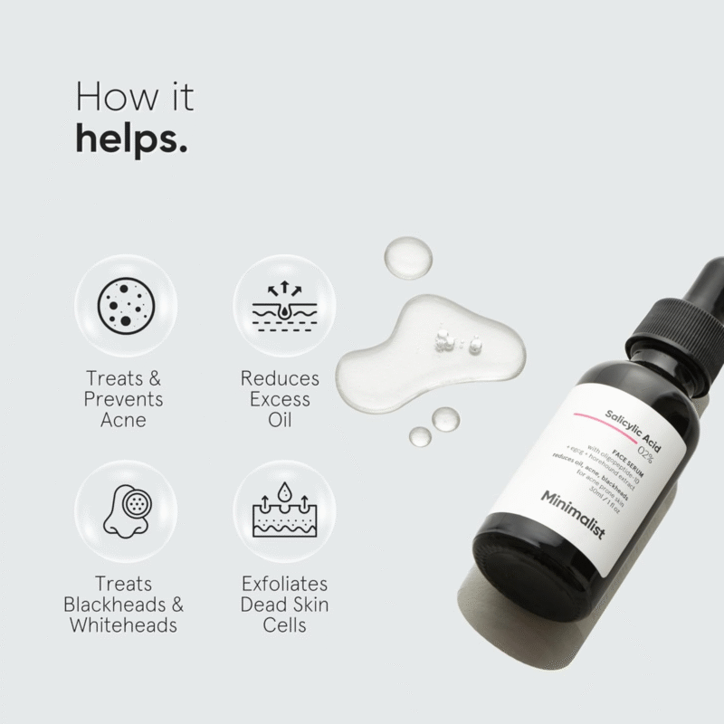 Minimalist Salicylic Acid 02% Face Serum for Reducing Acne, Blackheads & Excessive Oil - Image 8
