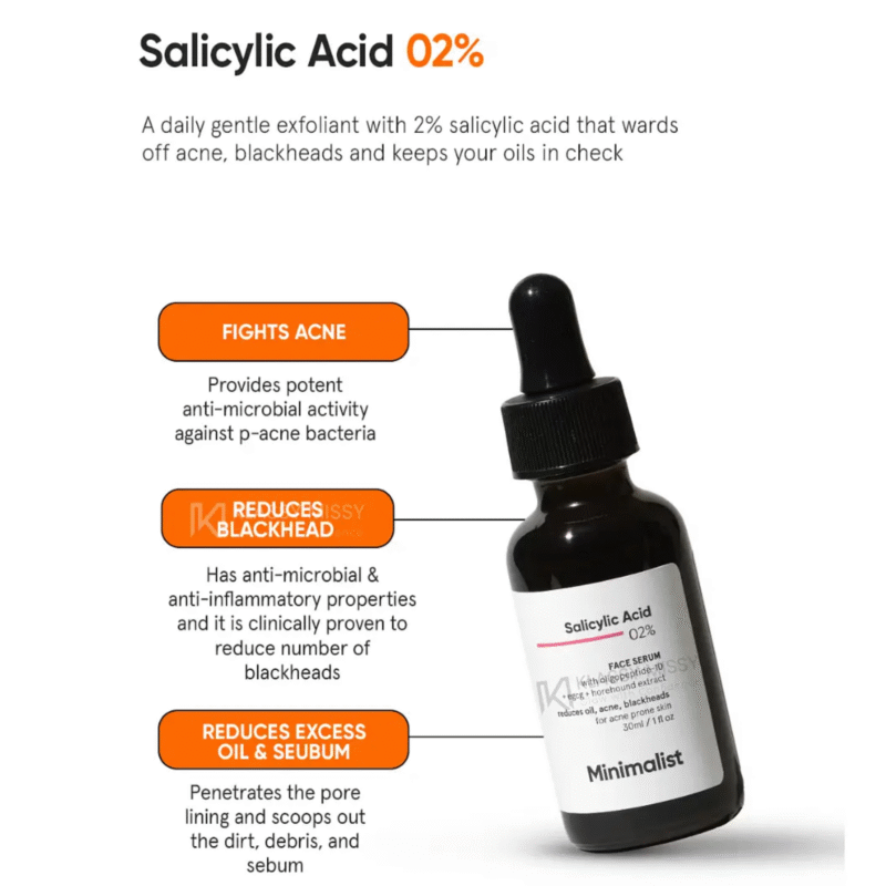 Minimalist Salicylic Acid 02% Face Serum for Reducing Acne, Blackheads & Excessive Oil - Image 4