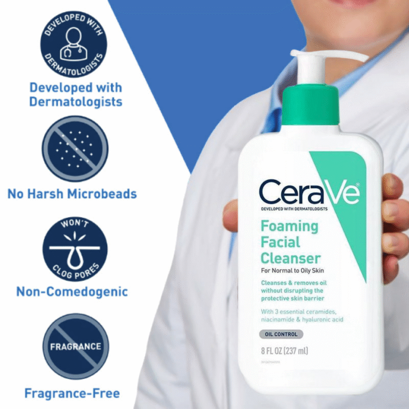 Cerave Foaming Facial Cleanser For Normal To Oily Skin (Made in USA) - Image 6