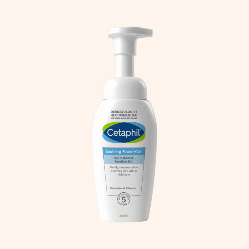 Cetaphil Soothing Foam Wash for Dry to Normal, Sensitive Skin