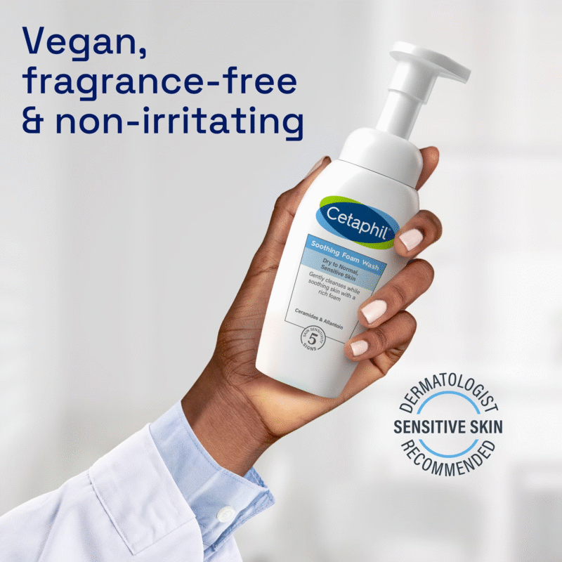 Cetaphil Soothing Foam Wash for Dry to Normal, Sensitive Skin - Image 6