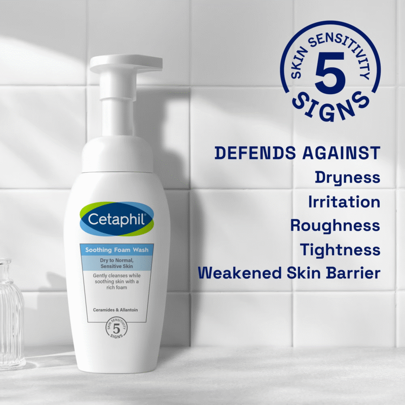 Cetaphil Soothing Foam Wash for Dry to Normal, Sensitive Skin - Image 3