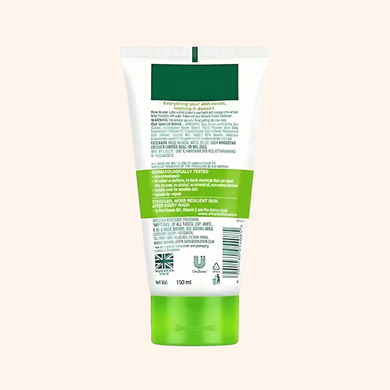 Simple Kind to Skin Moisturising Facial Wash 150ml - Image 2