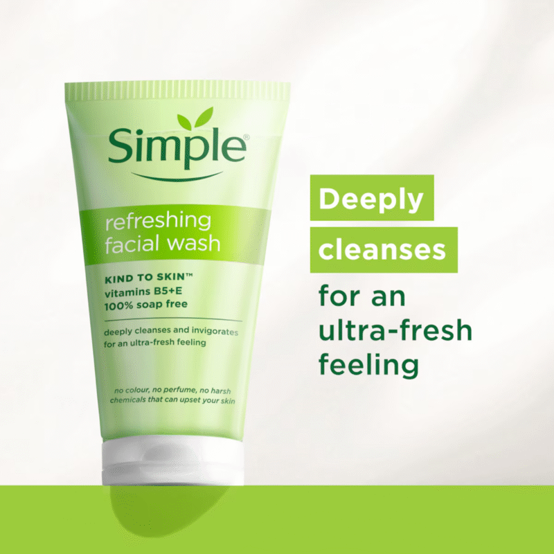 Simple Kind to Skin Refreshing Facial Wash with Vitamin B5+E - Image 3