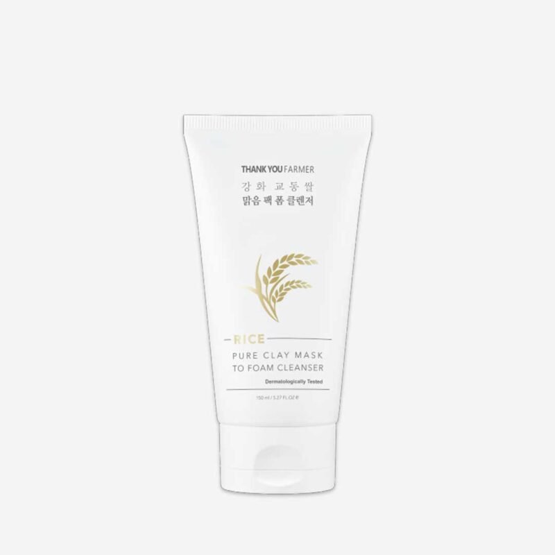 Thank you farmer rice pure clay mask to foam cleanser - 150ml