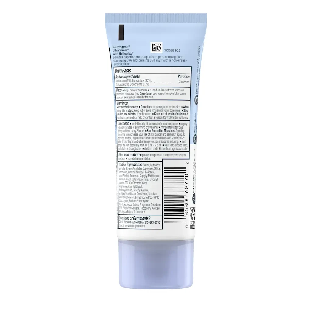 Neutrogena Ultra Sheer Dry Touch Sunscreen Lotion Broad Spectrum SPF70 88ml